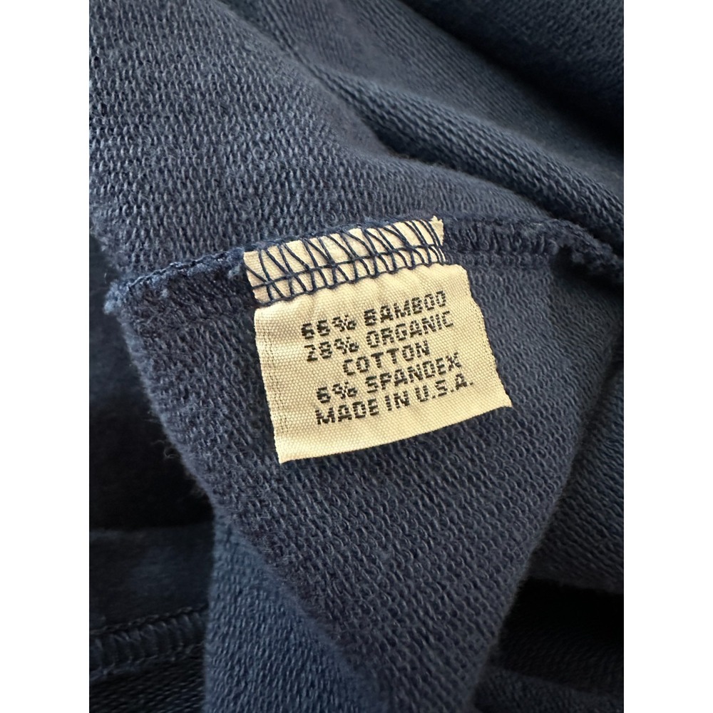Bryn Walker Blue Bamboo Organic Cotton V-Neck Boxy Tunic Top Small Oversized - Picture 9 of 13
